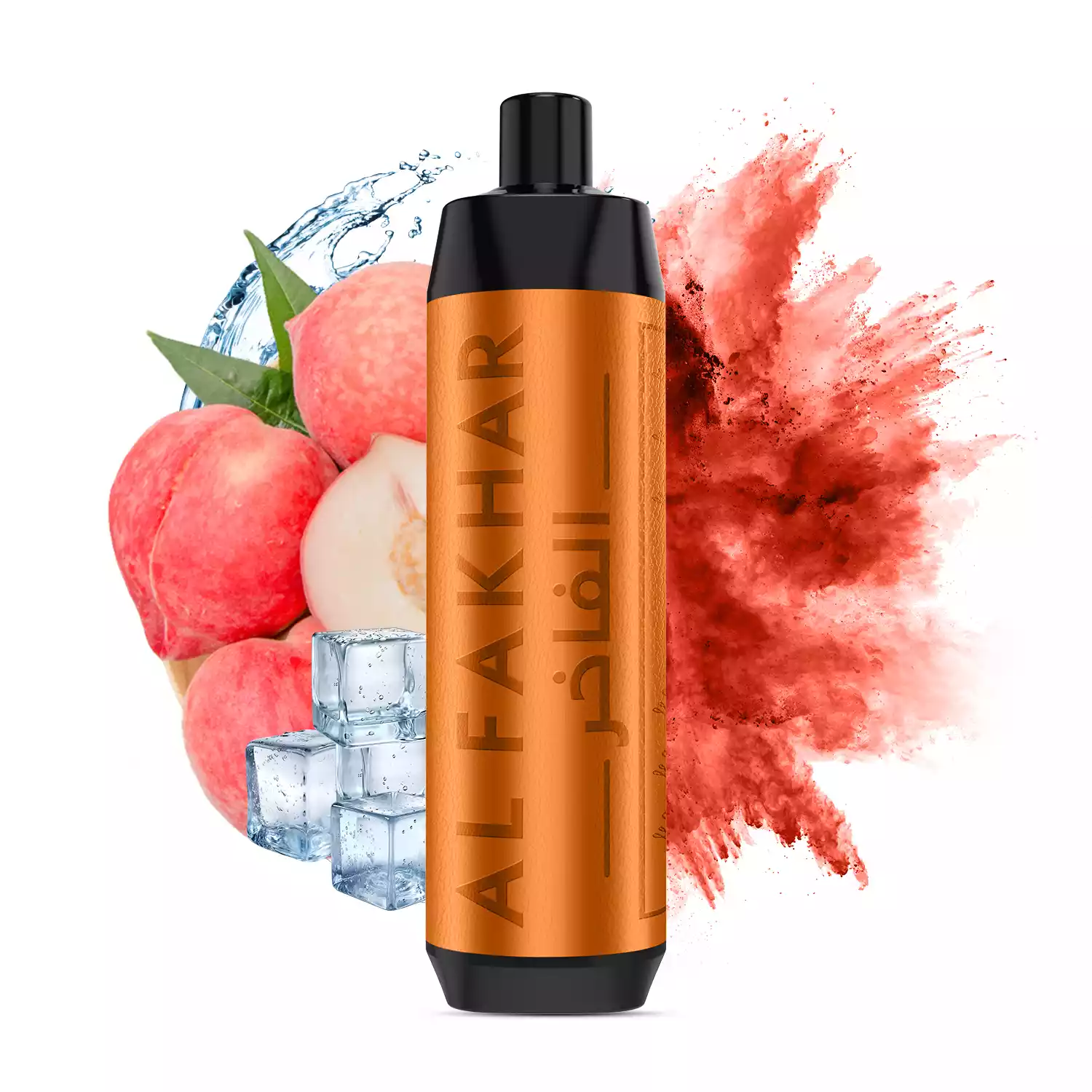 2025 Bestseller AL FAKHAR 15000 Züge F18S Einweg E-Zigarette mit 22 ml E-Liquid und Mesh-Kern – Pfirsich Eis Geschmack (4)