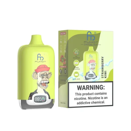 2025 Hot Sale RandM Digital Box 12000 Züge Einweg E-Zigarette mit 0% 2% 3% 5% Nikotin und 550 mAh Akku — Erdbeere Kiwi Geschmack