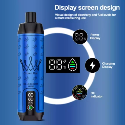 2025 Neu AL FAKHAR 15000 Züge F18S Einweg E-Zigarette mit 600 mAh Akku und Mesh-Kern – Blaubeere Kaugummi Geschmack (4)