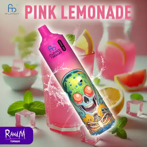 2025 Neuheit RandM Fumot Tornado 30000 Züge Einweg E-Zigarette mit 600 mAh Akku und 1.0Ω Mesh Coil — Pink Limonade Geschmack