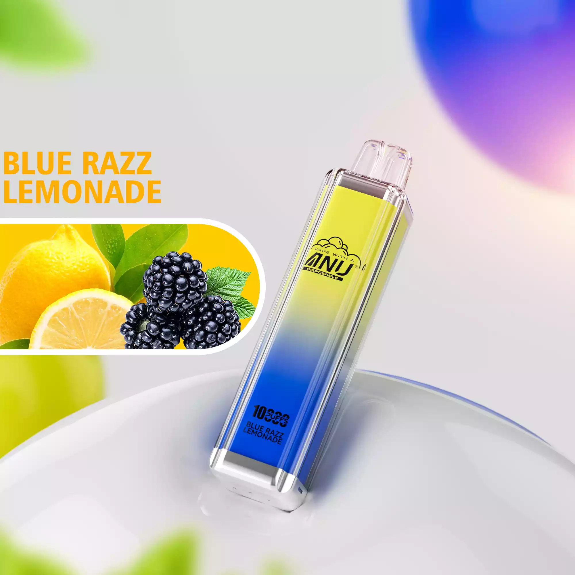 ANU Crystal 10000 Züge Blau Razz Limonade E-Zigaretten Fabrik Großhandel Hohe Qualität Ausgezeichneter Geschmack Prompte Lieferung 0% 2% 3% 5% Niedriger Nikotingehalt (6)
