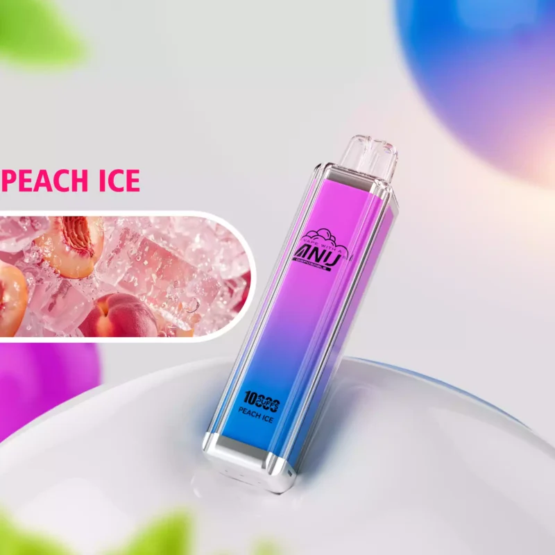 ANU Crystal 10000 Züge Pfirsich Eis E-Zigaretten Original Fabrik Großhandel Premium Qualität Angenehmer Geschmack Schneller Versand 0% 2% 3% 5% Niedriger Nikotingehalt (6)