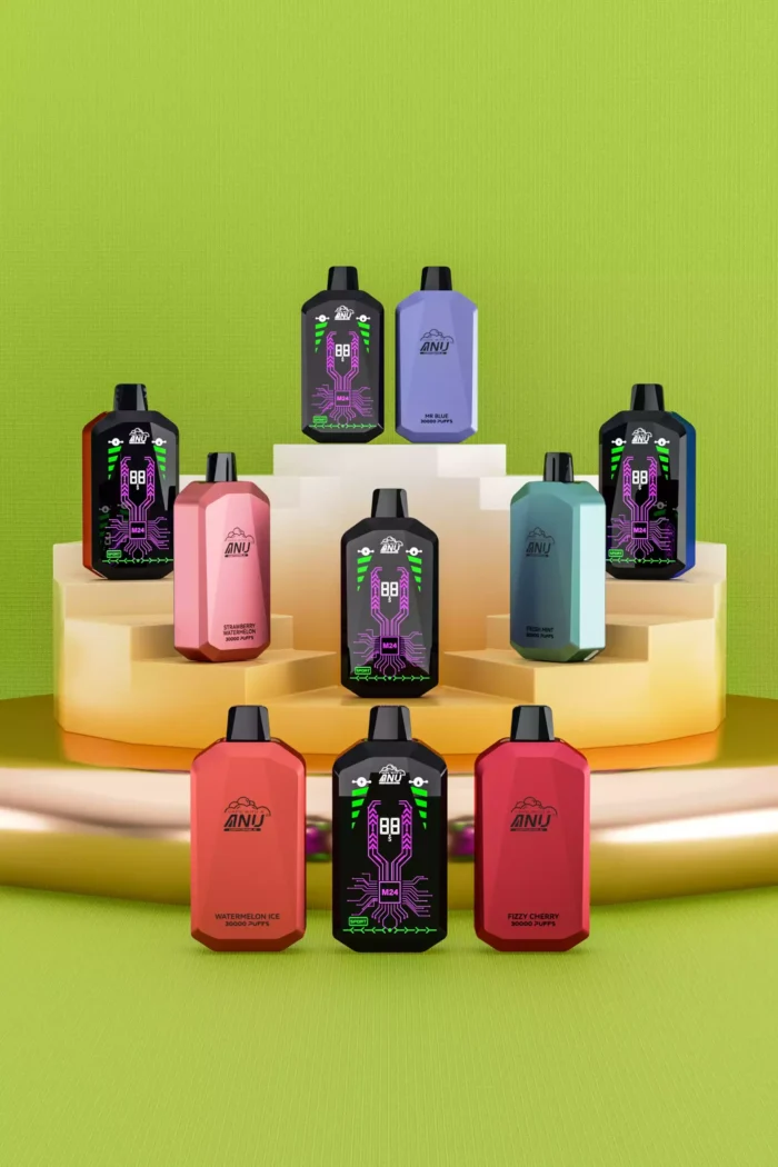 ANU Star 30000 Puffs Wassermelone Eis Einweg E-Zigaretten Fabrikverkauf Großhandel Hohe Qualität Rascher Versand 0% 2% 3% 5% niedriger Nikotingehalt (13)
