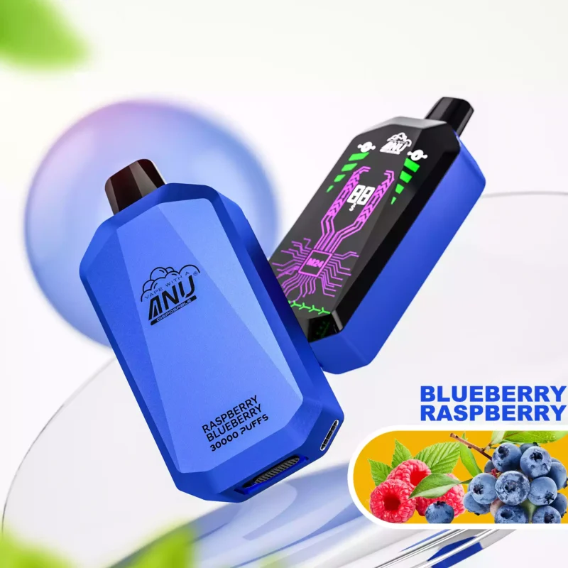 ANU Star 30000 Züge Blaubeere Himbeere Vape Einweg E-Zigaretten Direkt ab Werk Großhandel Top Qualität Schnelle Lieferung 0% 2% 3% 5% niedriger Nikotingehalt (7)