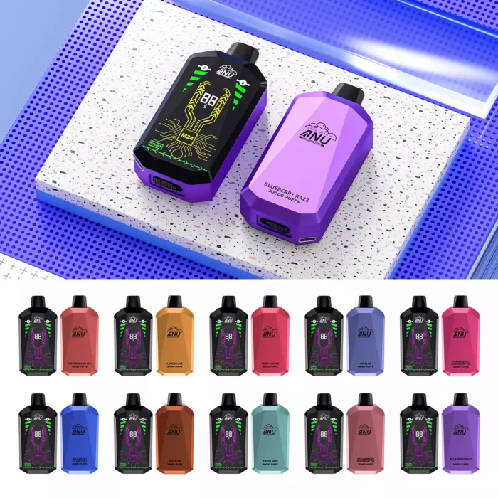 ANU Star 30000 Züge Blaubeere Razz Kirsche Vape Direkt vom Hersteller Großhandel Premium Qualität Hervorragender Geschmack Expressversand 0% 2% 3% 5% niedriger Nikotingehalt (1)