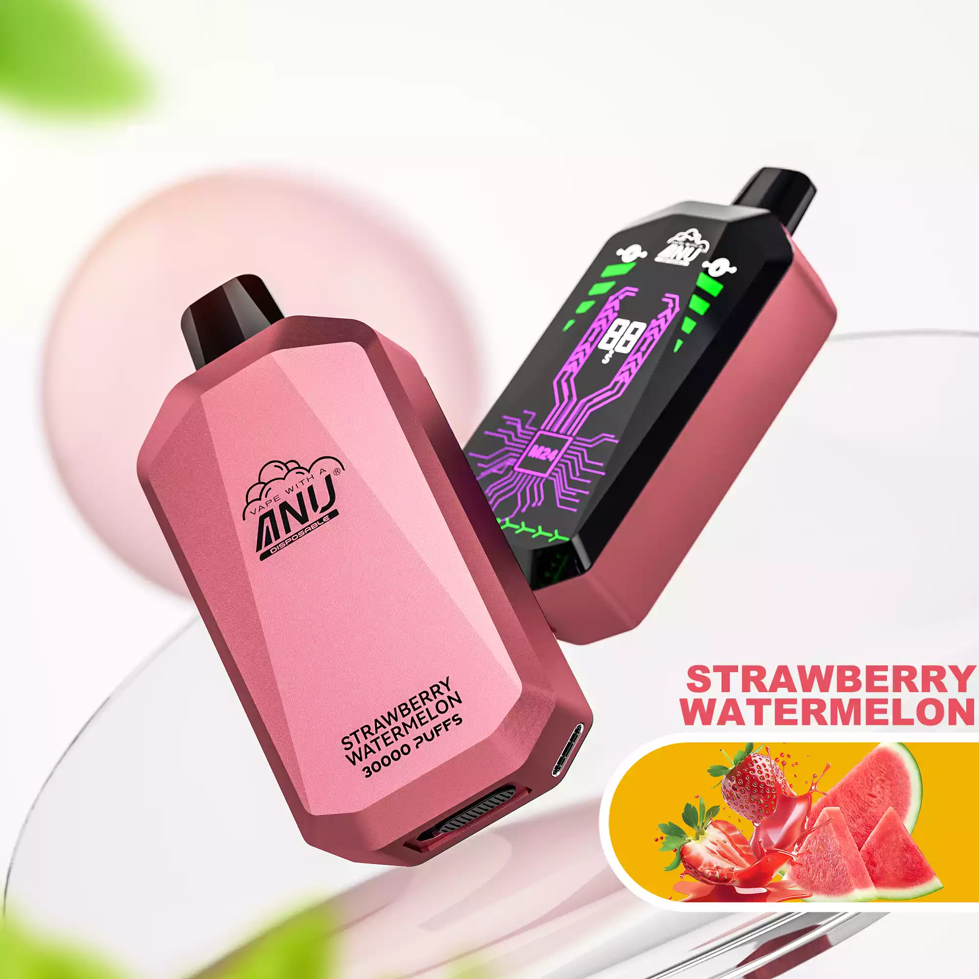 ANU Star 30000 Züge Erdbeere Wassermelone 0% 2% 3% 5% niedriger Nikotingehalt E-Zigaretten Originalhersteller Großhandel Hohe Qualität Guter Geschmack Schneller Versand (7)