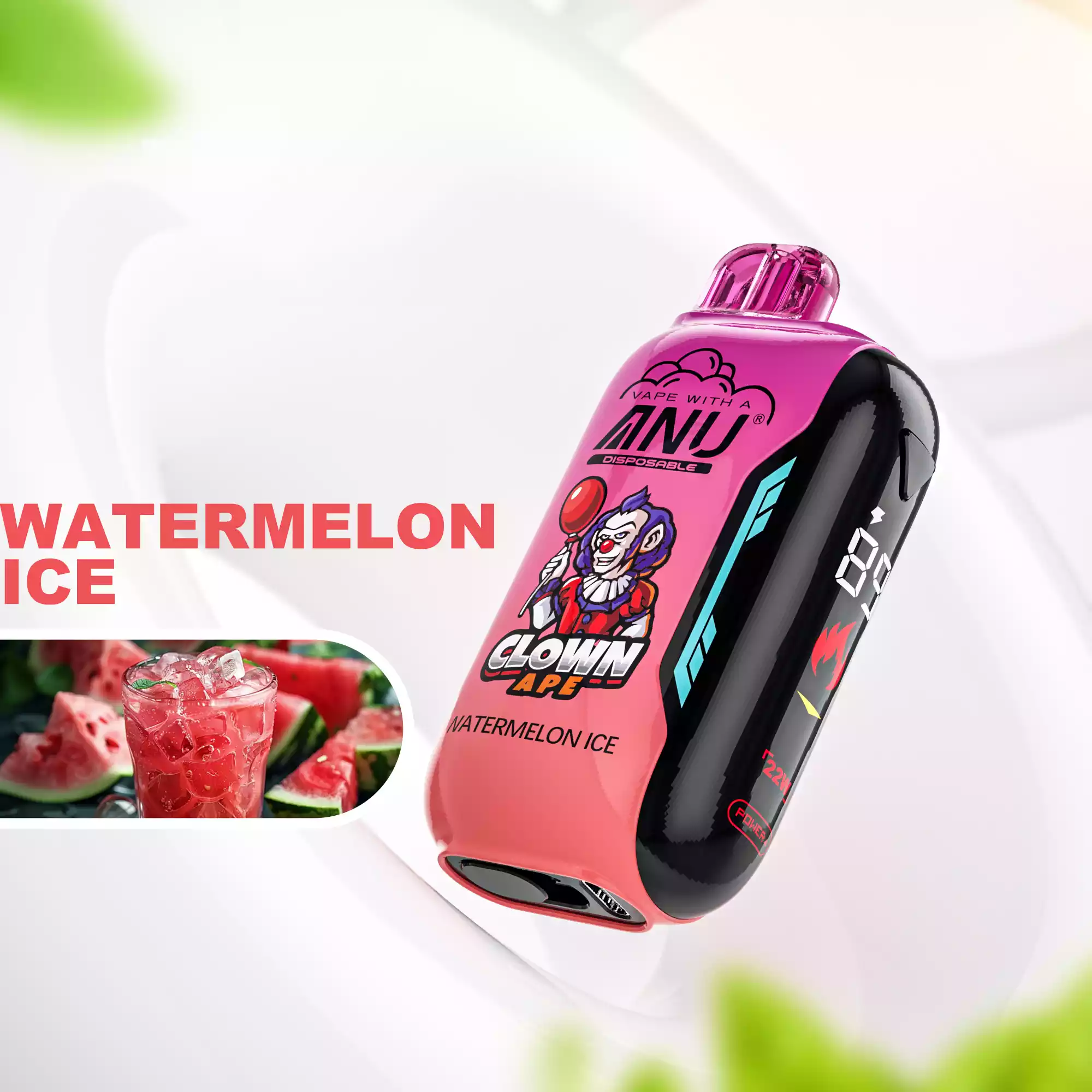 ANU Vista 30000 Züge Wassermelone Eis E-Zigaretten Original Fabrik Großhandel Hochwertig Angenehmer Geschmack Expressversand 0% 2% 3% 5% niedriger Nikotingehalt (2)