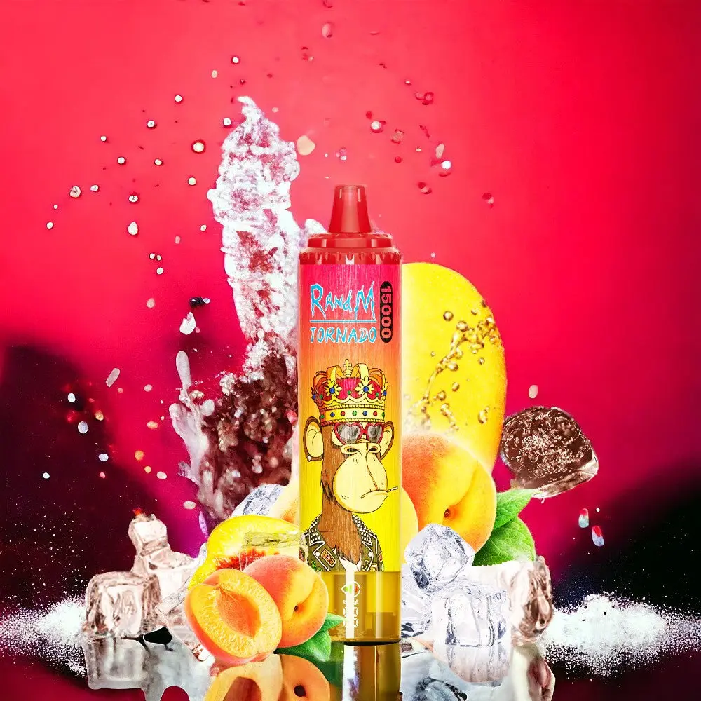 Direkt vom Hersteller RandM Tornado 15000 Züge Einweg E-Zigarette mit 25 ml E-Liquid – Pfirsich Eis Geschmack (2)