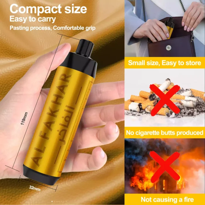 Einzelverkauf AL FAKHAR 15000 Züge F18S Einweg E-Zigarette mit 0.5% Nikotin und 600 mAh Akku – Mango Geschmack (6)