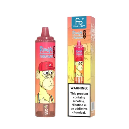 Einzelverkauf RandM Tornado 15000 Züge Einweg E-Zigarette mit 0 % 2 % 3 % 5% Nikotinsalz und 25 ml E-Liquid – Erdbeere Red Bull Geschmack (2)