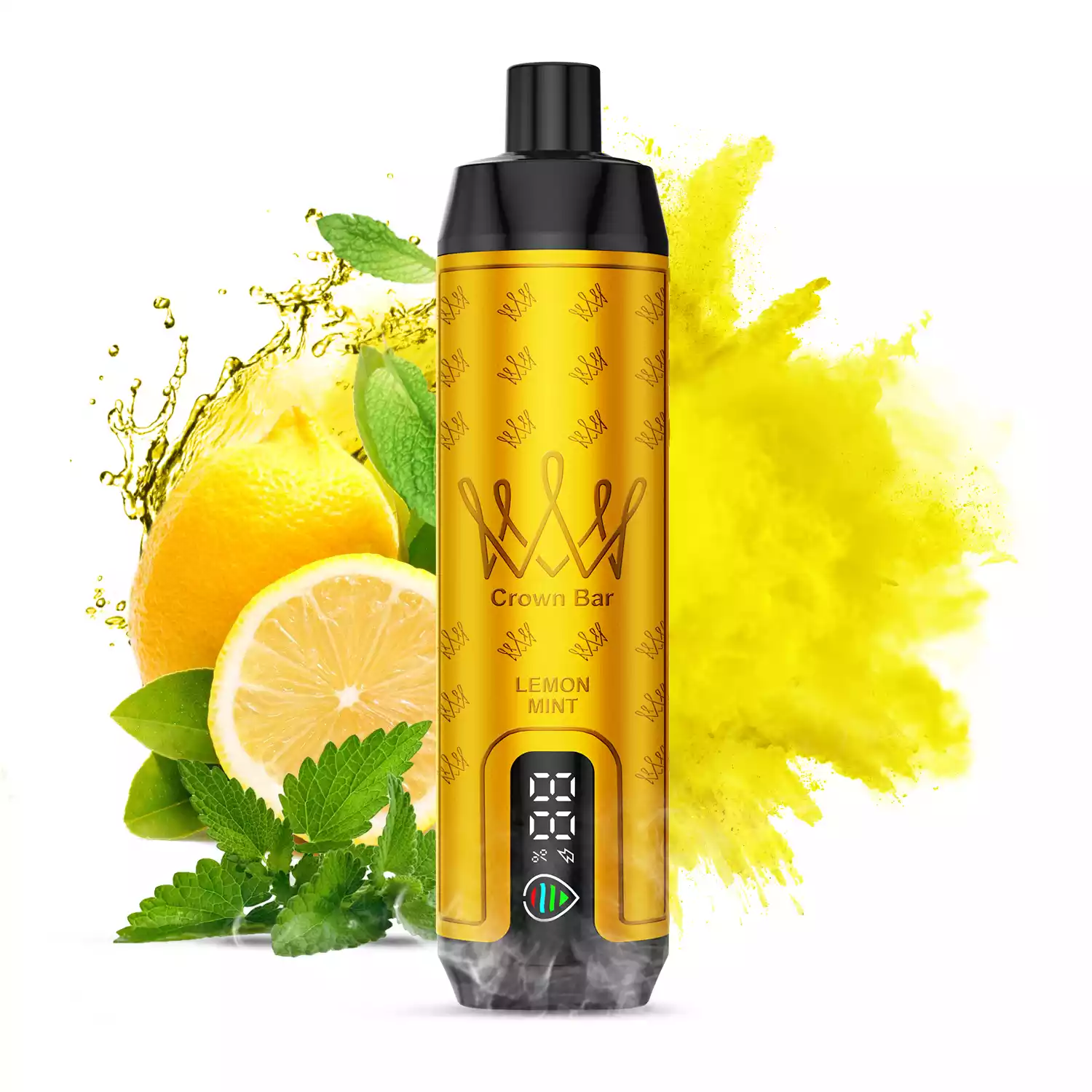 Fabrikverkauf AL FAKHAR 15000 Züge F18S Einweg E-Zigarette mit 22 ml E-Liquid und 600 mAh Akku – Zitrone Minze Geschmack