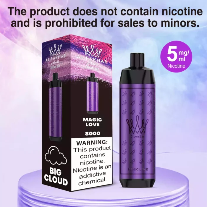 Schnelle Lieferung AL FAKHAR 15000 Züge F18S Einweg E-Zigarette mit 22 ml E-Liquid und Typ-C Ladeanschluss – Magische Liebe Geschmack (2)