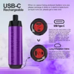 Schnelle Lieferung AL FAKHAR 15000 Züge F18S Einweg E-Zigarette mit 22 ml E-Liquid und Typ-C Ladeanschluss – Magische Liebe Geschmack (3)