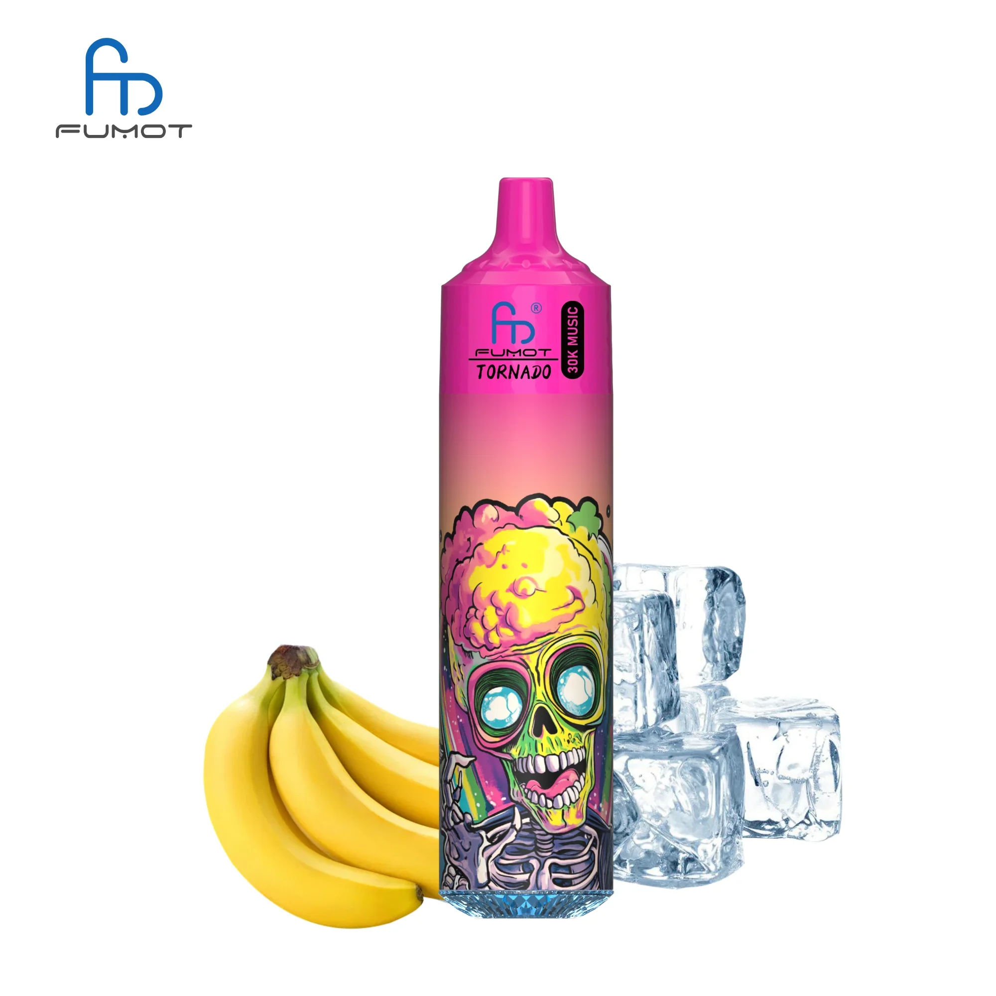 Consegna rapida RandM Fumot Tornado 30000 boccate di sigaretta elettronica monouso con batteria da 600 mAh e bobina a rete da 1,0Ω - Banana Ice